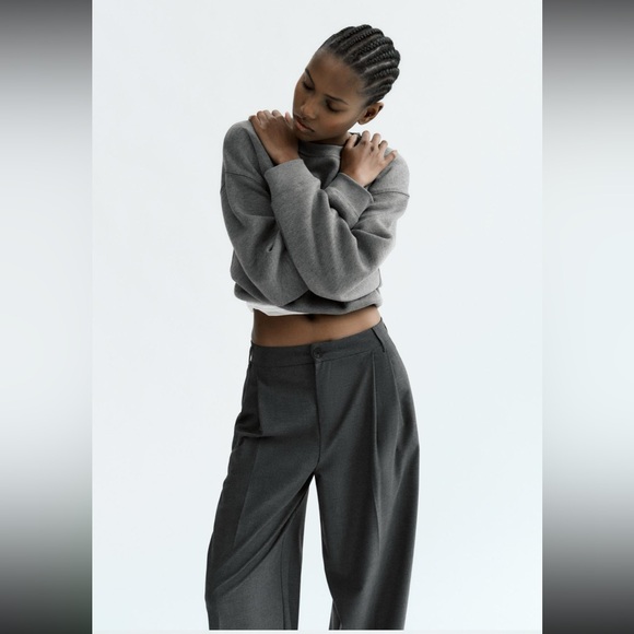 FULL-LENGTH PLEATED PANTS - Picture 3 of 8